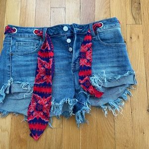 Alter’d State Denim Shorts with Ribbon Belt